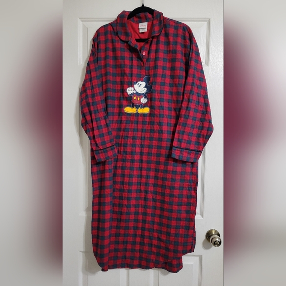 Disney Other - Disney Mickey Mouse Plaid Pajama Dress